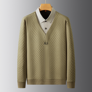 Enrico V-Neck Knit Sweater