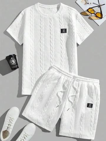 Men’s Casual T-Shirt and Shorts Set Relaxed Fit Lounge Outfit