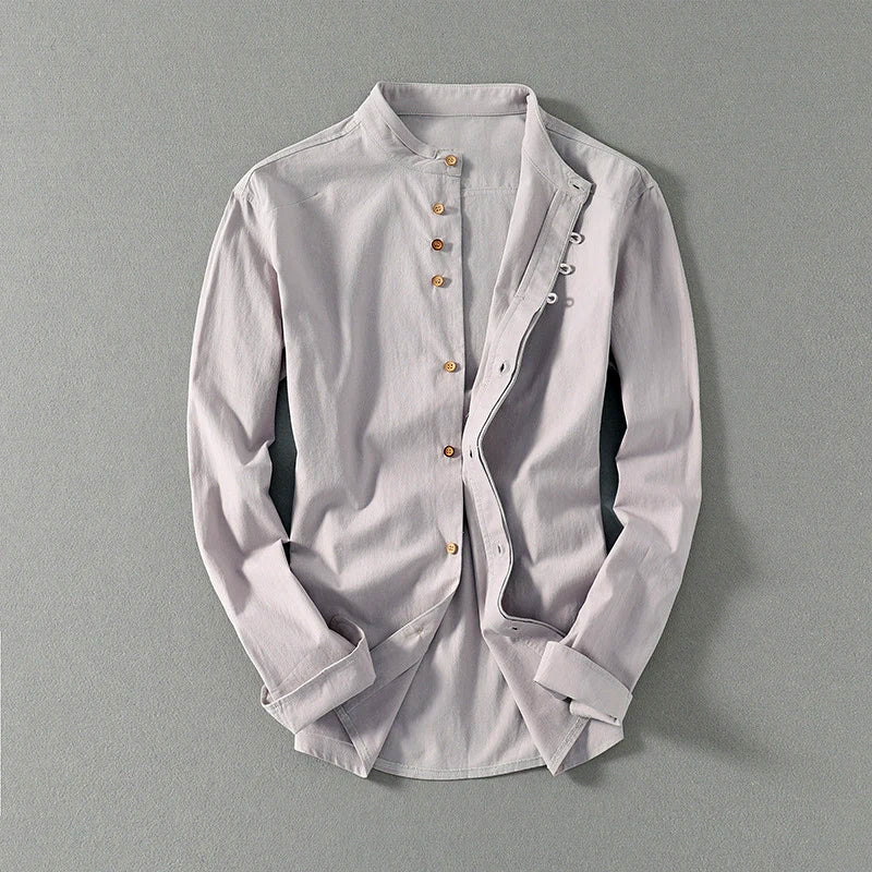 Hanami Mandarin Linen Shirt