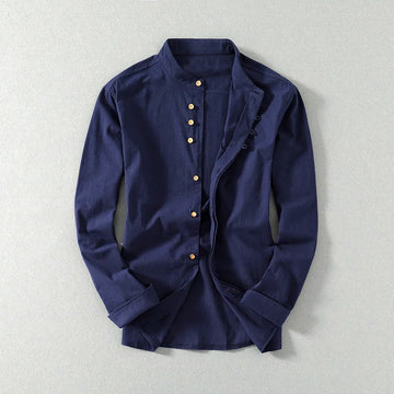 Hanami Mandarin Linen Shirt