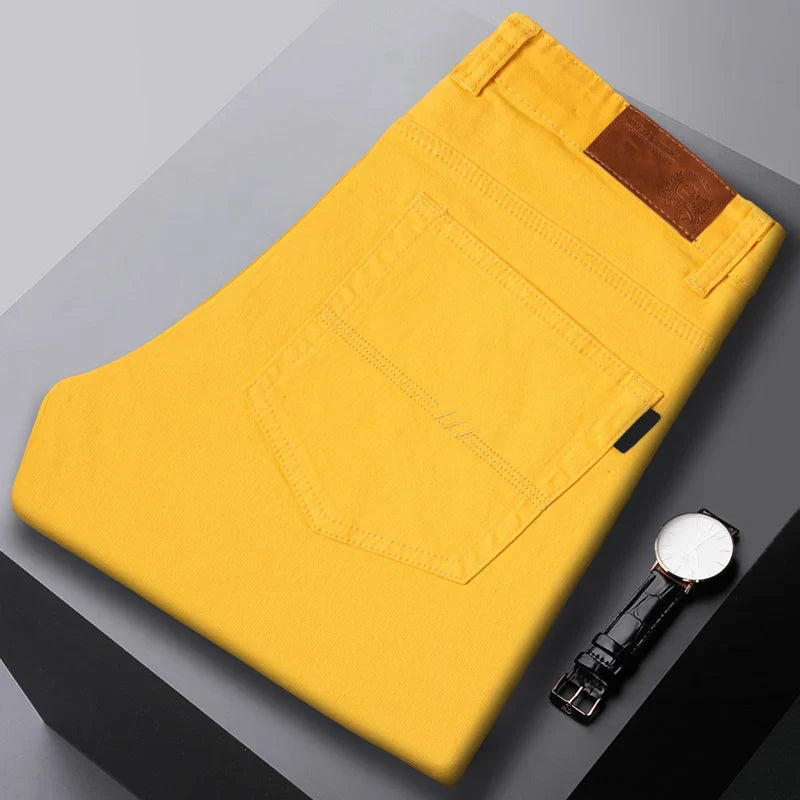 Men’s Casual Chino Pants Straight Fit Office Work Trousers