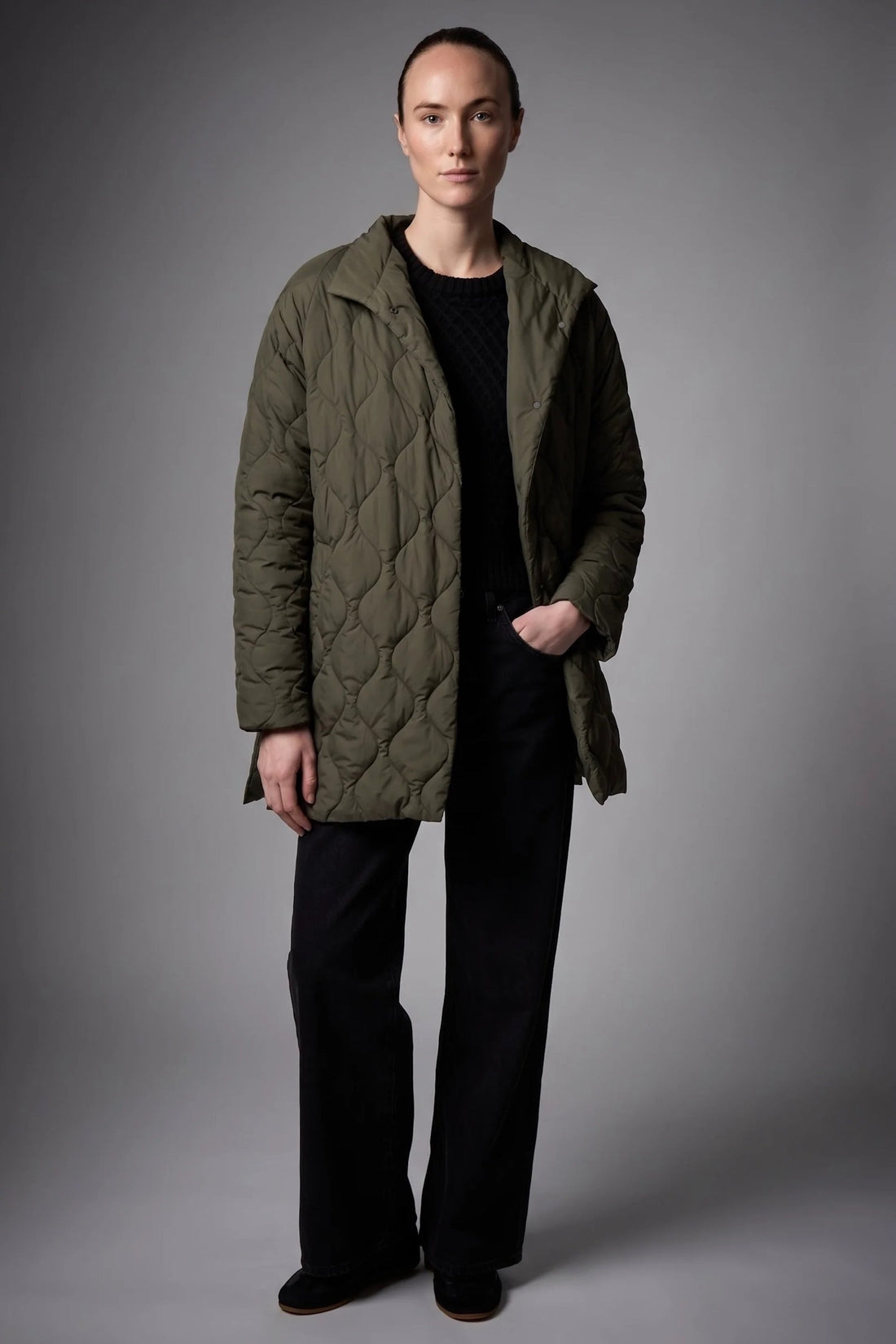 Oversized Quilted Lightweight Puffer Jacket