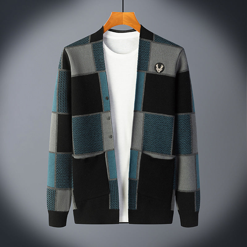 Warren Checkered Cardigan