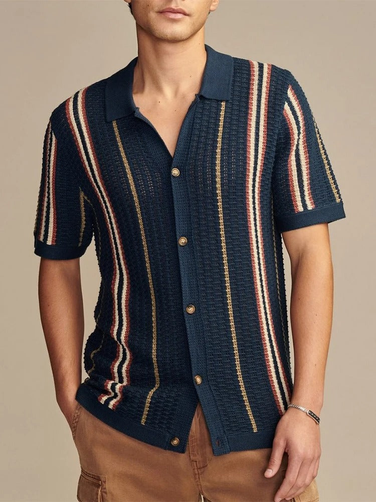 Polo Shirt Button Placket for Men