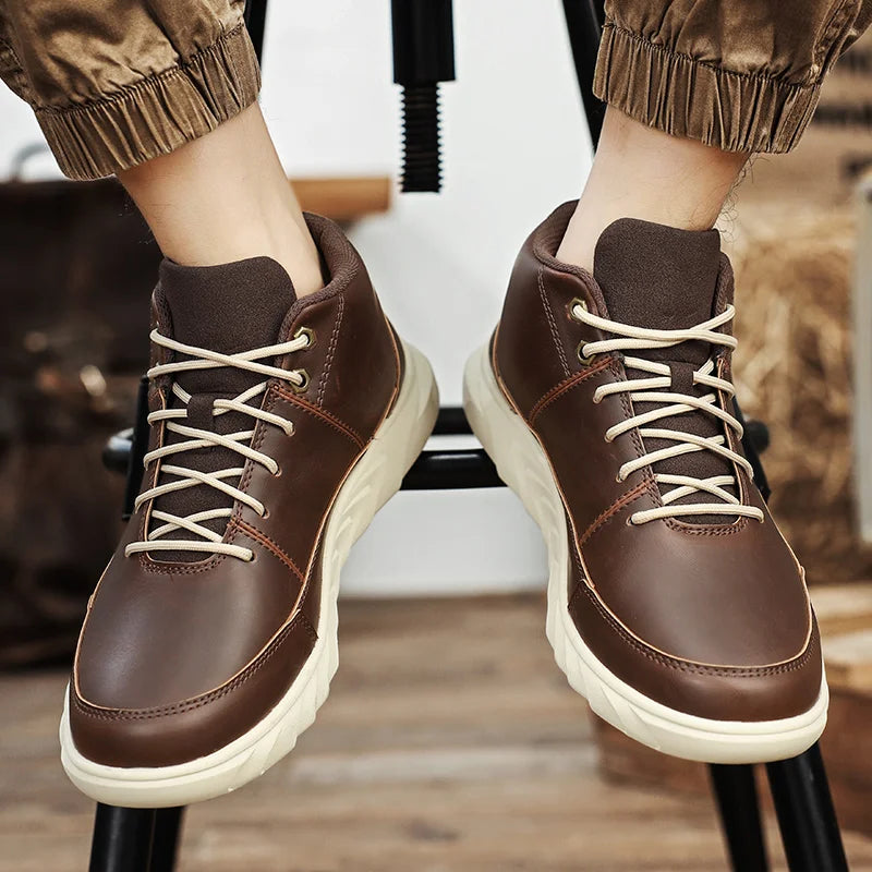 Peak Heritage Leather Mid-Top Sneakers