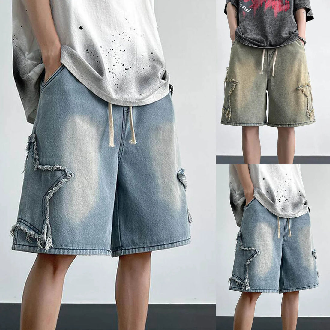 Harrison Washed Denim Shorts