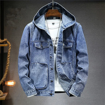 Denim Fusion Hoodie Jacket