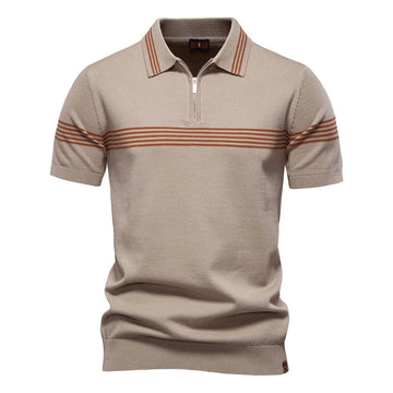 Carrington Zip Striped Polo