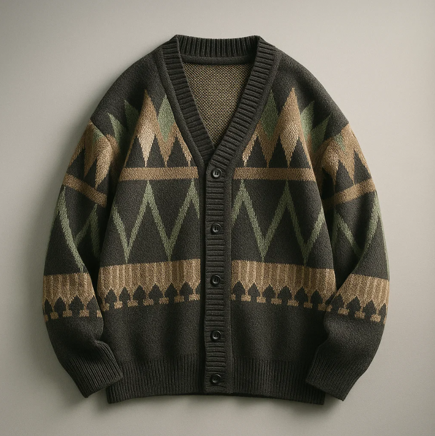 Levena Knit Geometric Cardigan