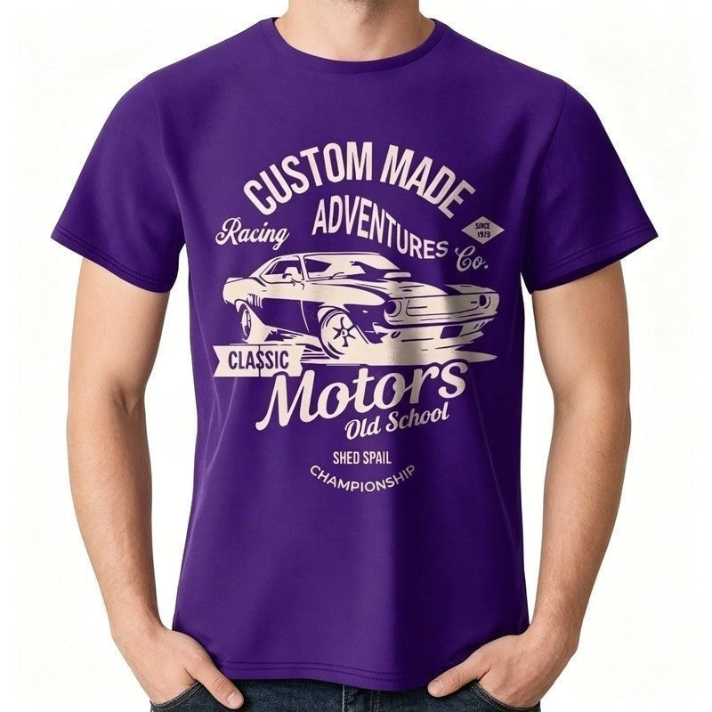 Graphic Vintage Car Crewneck T-Shirt