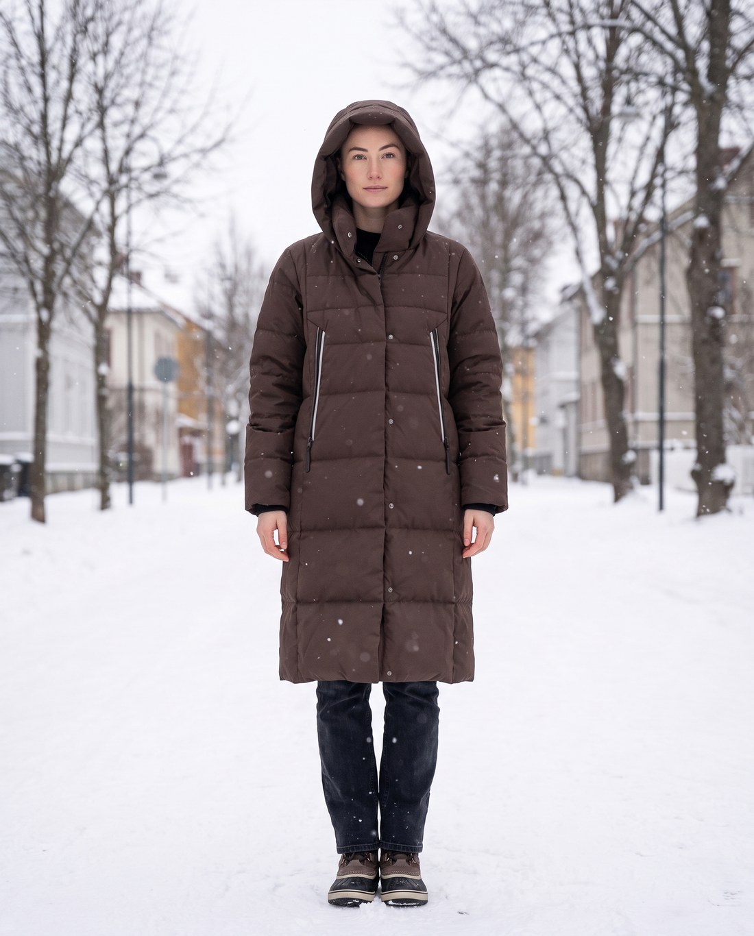 Knee Length Thickened Down Jacket