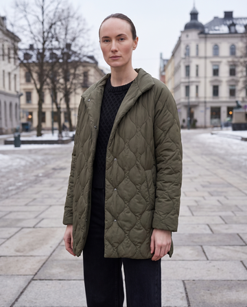 Oversized Quilted Lightweight Puffer Jacket
