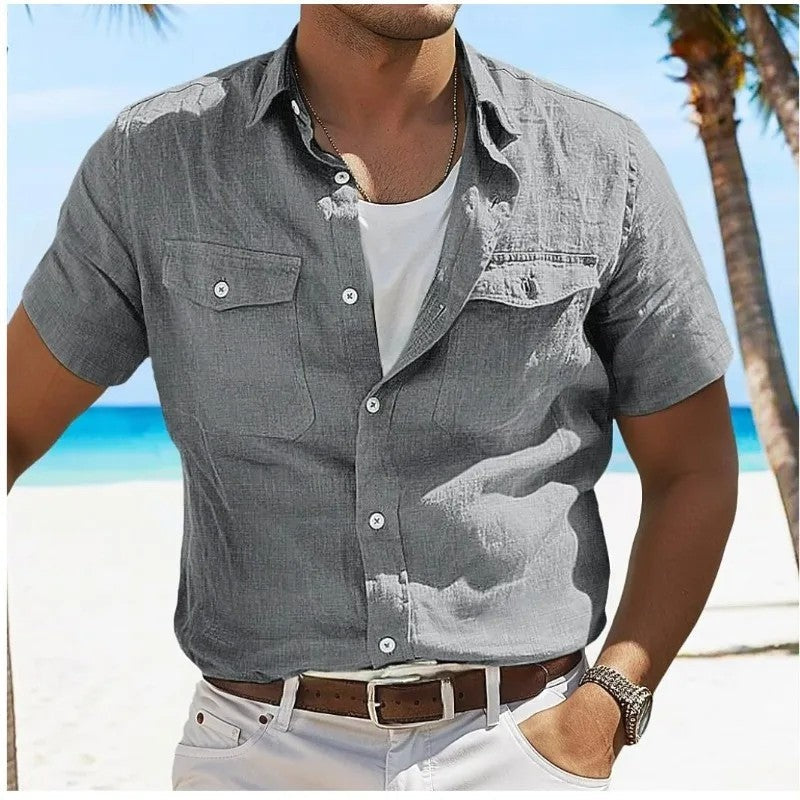 Relaxed Linen Short Sleeve Shirt